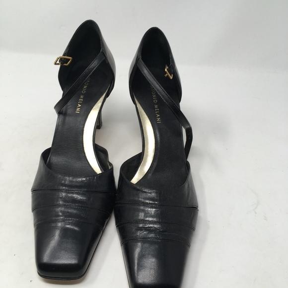 ANTONIO MELANI Shoes - ANTONIO MELANI BLACK SQUARE TOE HEELS 10M